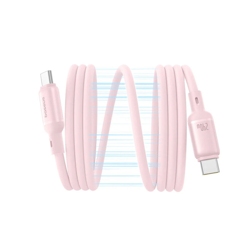 Cablu incarcare magnetic 240W Baseus PicoGo, 1m, roz, P10376800411-00