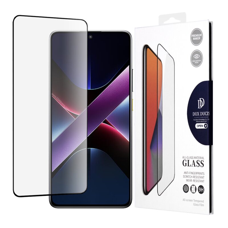 Folie sticla Xiaomi Poco X7 Pro Dux Ducis Tempered Glass, negru