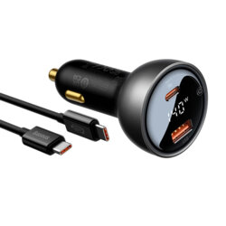Incarcator bricheta auto 140W + cablu Type-C 240W Baseus, CGZX070001