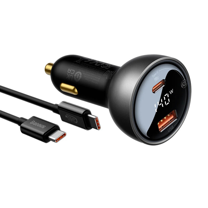 Incarcator bricheta auto 140W + cablu Type-C 240W Baseus, CGZX070001