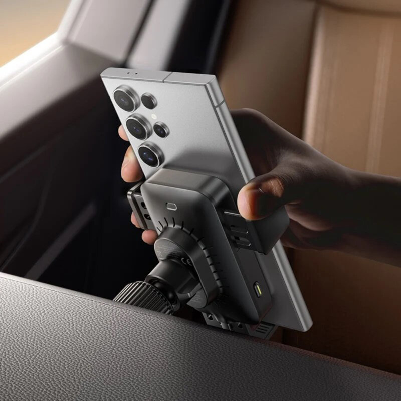 Suport telefon auto 15W Baseus Wisdom Pro, 360°, C40381501123-00