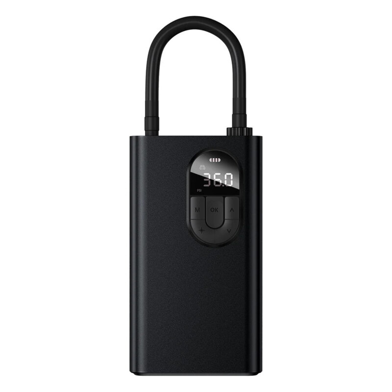 Compresor auto portabil, silentios, cu display digital Baseus, negru