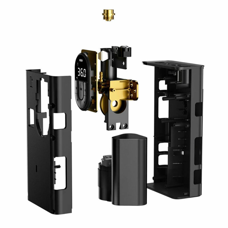 Compresor auto portabil, silentios, cu display digital Baseus, negru