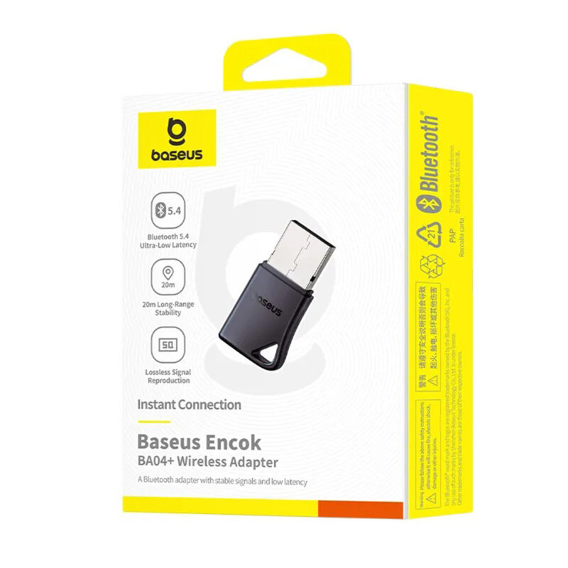 Adaptor wireless USB pentru PC Baseus Encok BA04+, negru