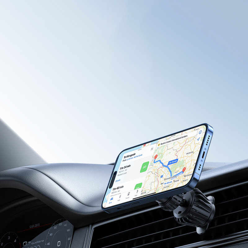 Suport auto magnetic grila ventilatie Techsuit AirFix S1, negru