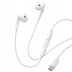 Casti audio semi-in-ear cu fir Type-C Baseus Encok CZ19, alb