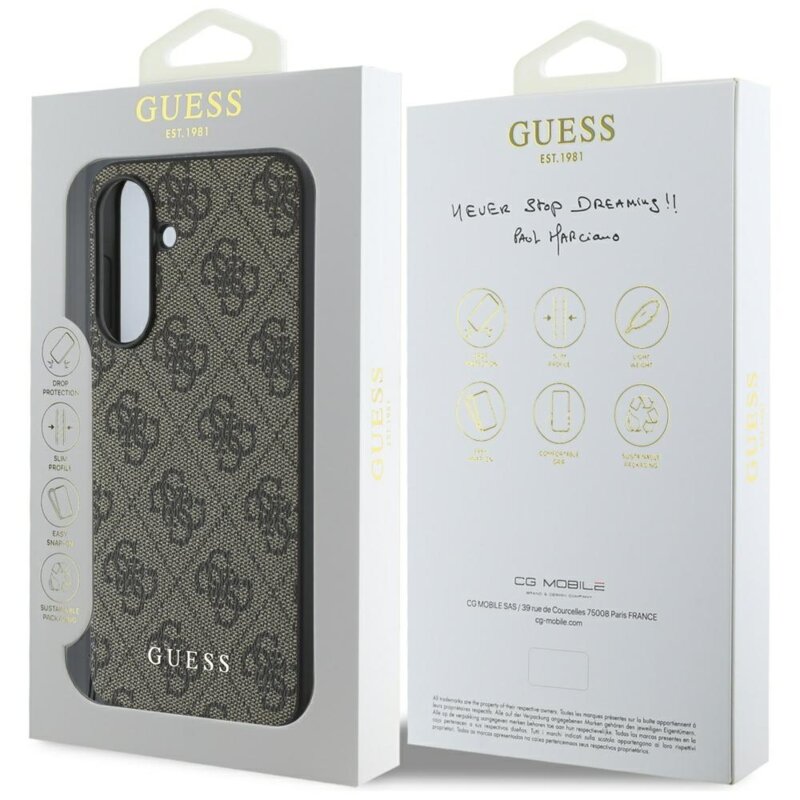 Husa originala Guess Samsung Galaxy A56 5G Hardcase 4G Charm, maro, GUHCSA56GF4GBR