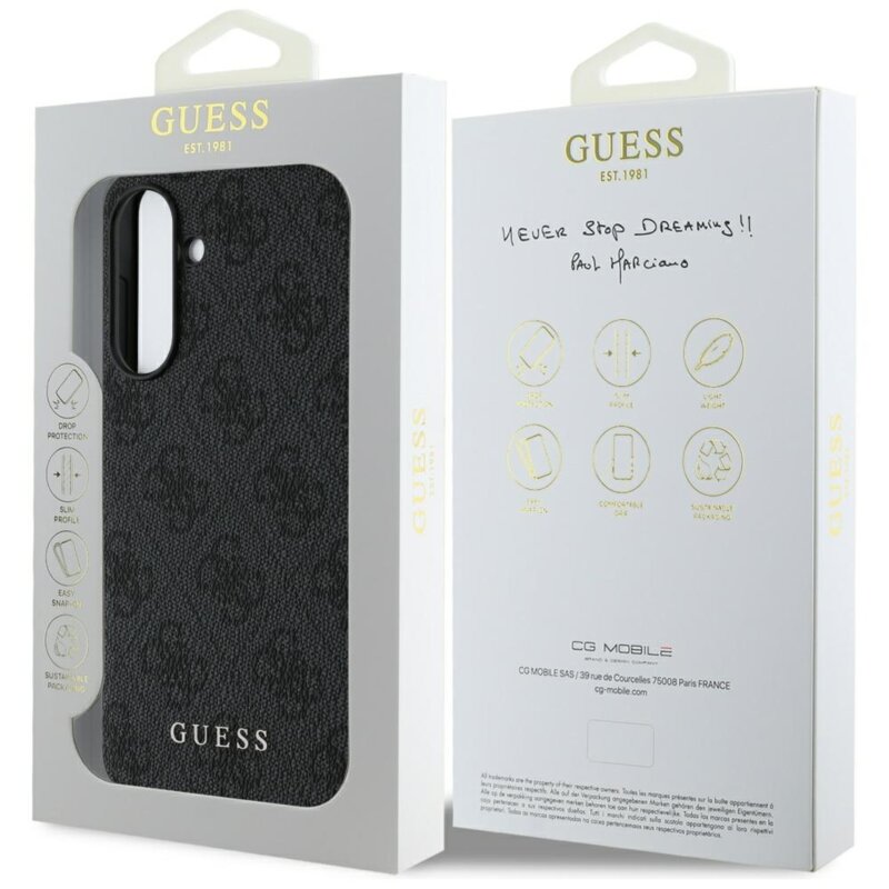 Husa originala Guess Samsung Galaxy A56 5G Hardcase 4G Charm, negru, GUHCSA56GF4GGR