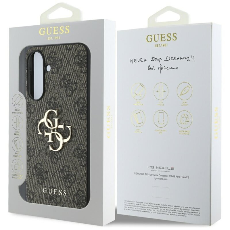 Husa originala Guess Samsung Galaxy A56 5G Hardcase 4G Big Logo, maro, GUHCSA564GMGBR