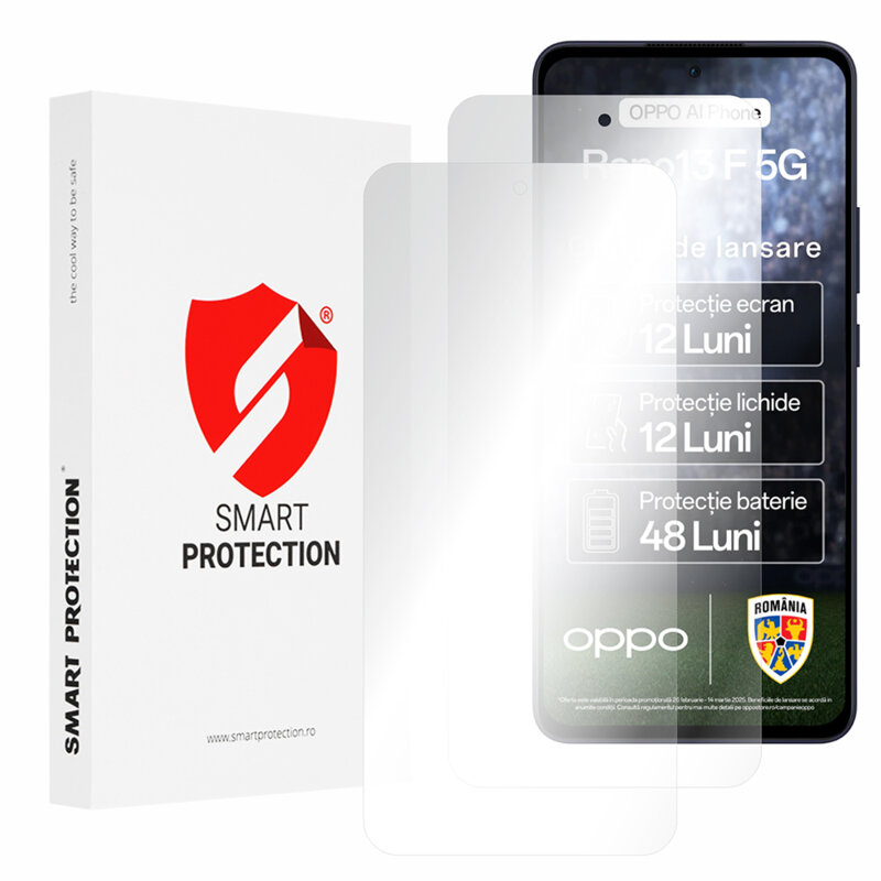 [Pachet 2x] Folie regenerabila premium Oppo Reno13 F 4G Smart Protection Classic, transparenta
