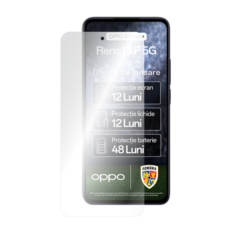 [Pachet 2x] Folie regenerabila premium Oppo Reno13 F 4G Smart Protection Classic, transparenta