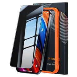 Folie sticla iPhone 15 Pro Max Torras GlassGo Epic Privacy, negru