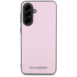 Husa originala Samsung Galaxy A56 5G Karl Lagerfeld Saffiano, roz, Metal Logo, KLHCSA56PSAFWMCP