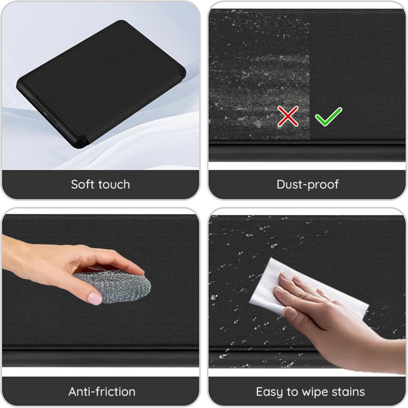 Husa Kindle Paperwhite 6 (2024) Techsuit SmartCover, negru