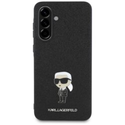 Husa Karl Lagerfeld Samsung Galaxy A56 5G Hardcase Glitter Fixed, negru, Ikonik Logo, KLHCSA56GKNPSK