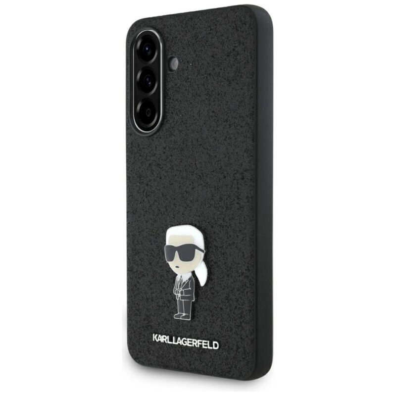Husa Karl Lagerfeld Samsung Galaxy A36 5G Hardcase Glitter Fixed, negru, Ikonik Logo, KLHCSA36GKNPSK
