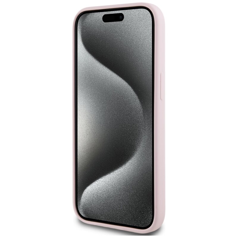 Husa Karl Lagerfeld iPhone 15 Silicone MagSafe, roz, Karl&Choupette, KLHMP15SSCMKCRHP