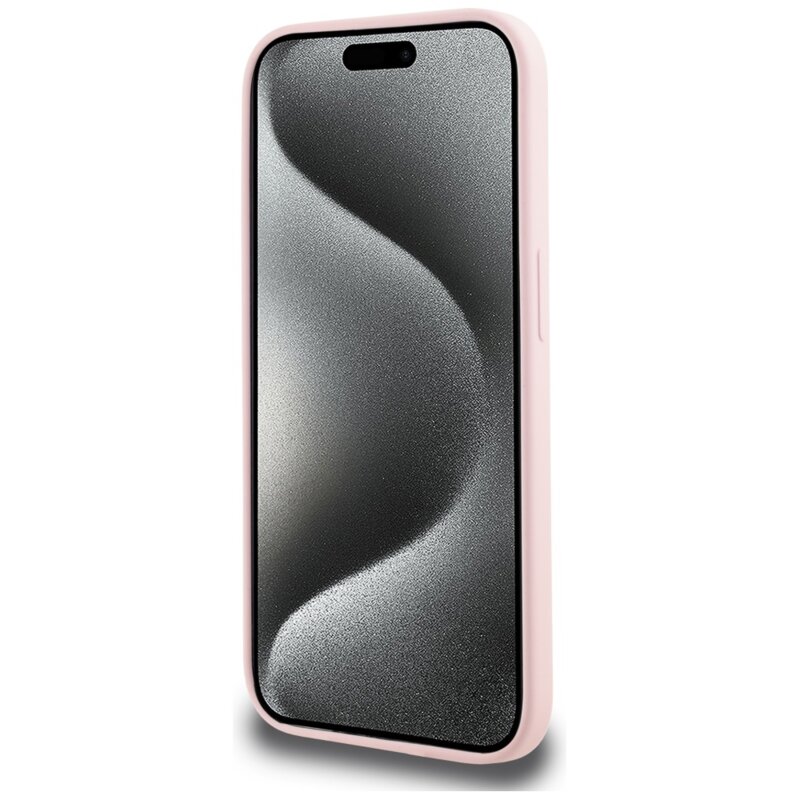Husa Karl Lagerfeld iPhone 14 Pro Max Silicone MagSafe, roz, Karl&Choupette, KLHMP14XSCMKCRHP
