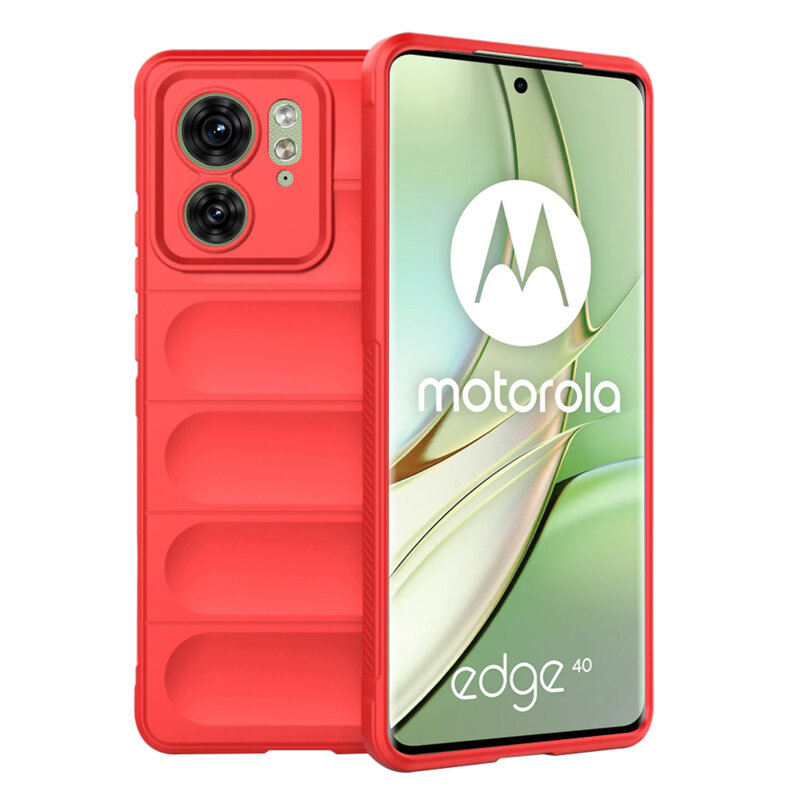 Husa Motorola Edge 40 Techsuit Magic Shield, rosu