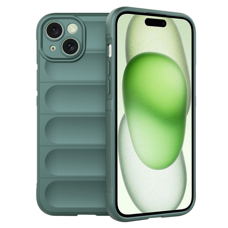 Husa iPhone 15 Plus Techsuit Magic Shield, verde