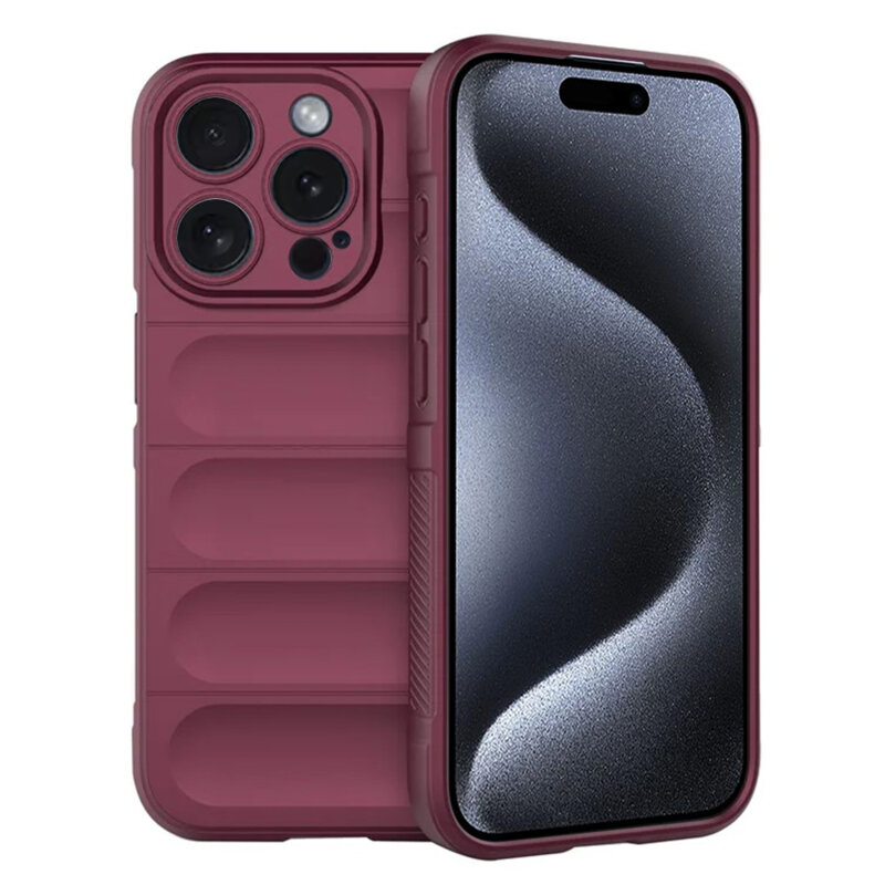 Husa iPhone 15 Pro Techsuit Magic Shield, bordo