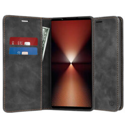 Husa piele Sony Xperia 1 VI Techsuit Confy Cover, negru