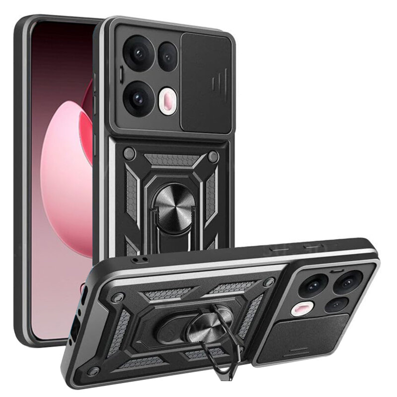 Husa Oppo Reno13 Pro protectie camera Techsuit CamShield Series, negru