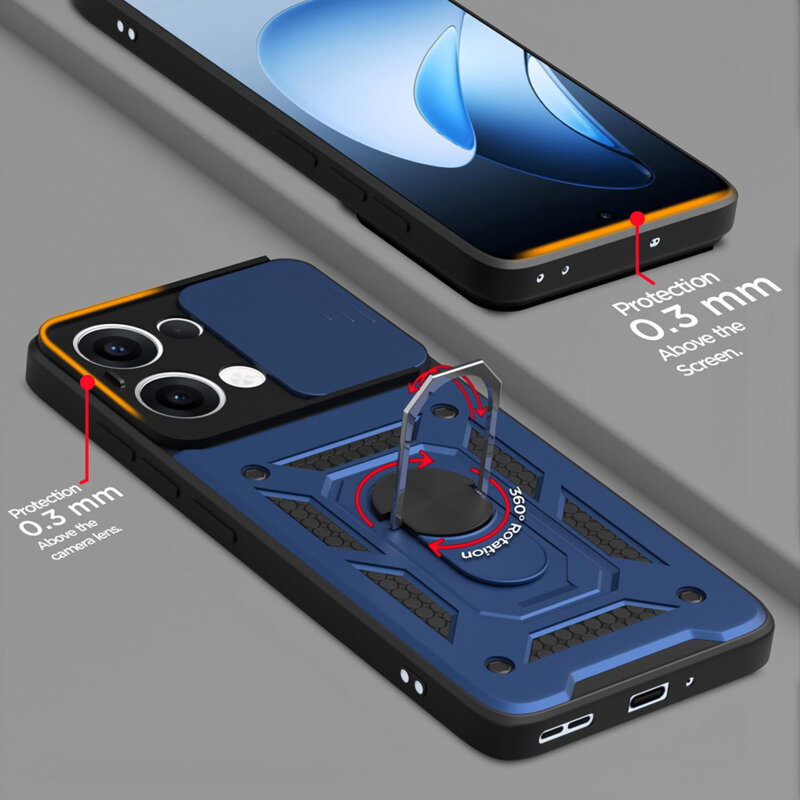 Husa Oppo Reno13 protectie camera Techsuit CamShield Series, roz