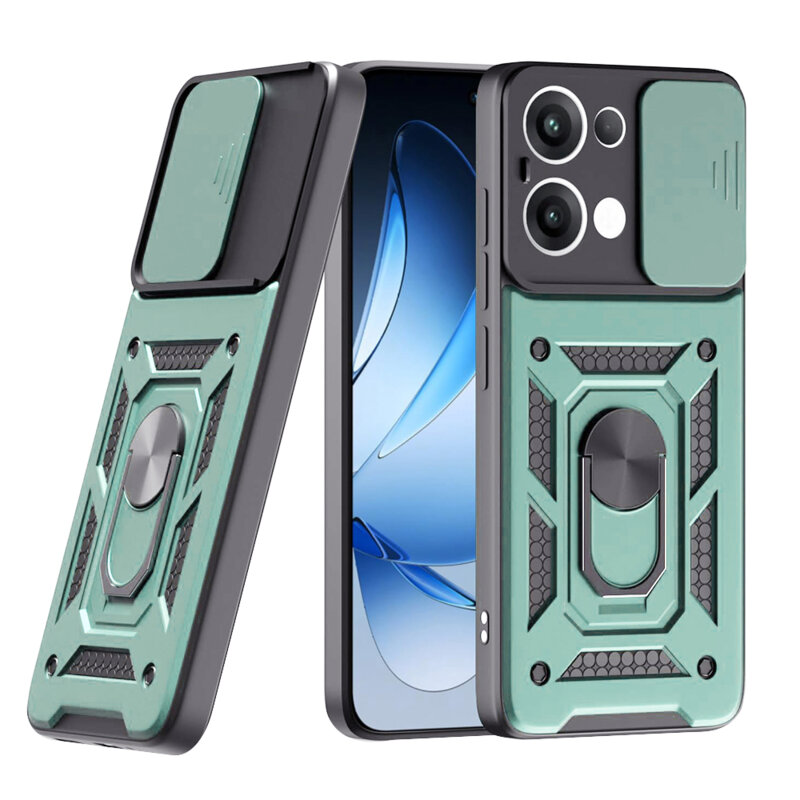 Husa Oppo Reno13 protectie camera Techsuit CamShield Series, verde