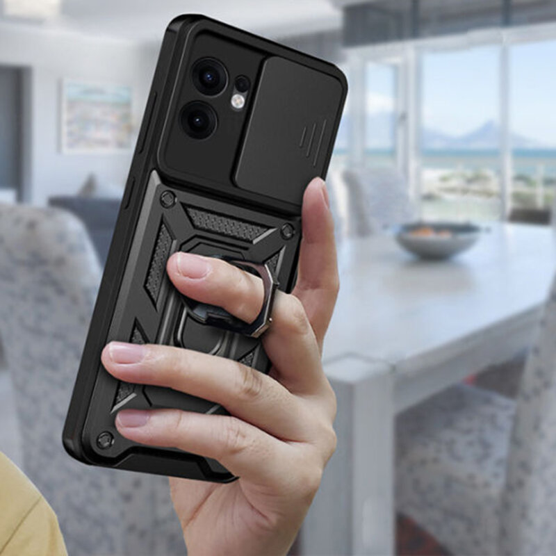 Husa Oppo Reno13 FS 5G protectie camera Techsuit CamShield Series, verde