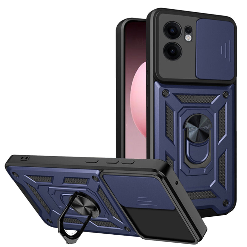 Husa Oppo Reno13 F 5G protectie camera Techsuit CamShield Series, albastru