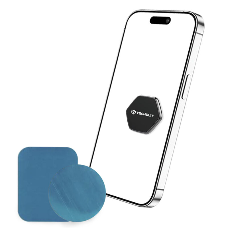 Suport telefon magnetic cu adeziv pentru bord, birou Techsuit, HOLD210-C