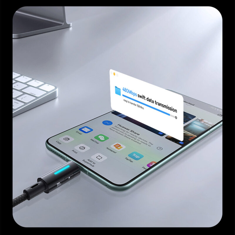 Cablu Fast Charge Macbook 100W Baseus Lit, 1m, negru, P10379000121-00