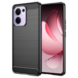 Husa Oppo Reno13 F 4G Techsuit Carbon Silicone, negru