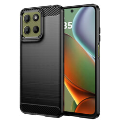 Husa Motorola Moto G15 Power Techsuit Carbon Silicone, negru