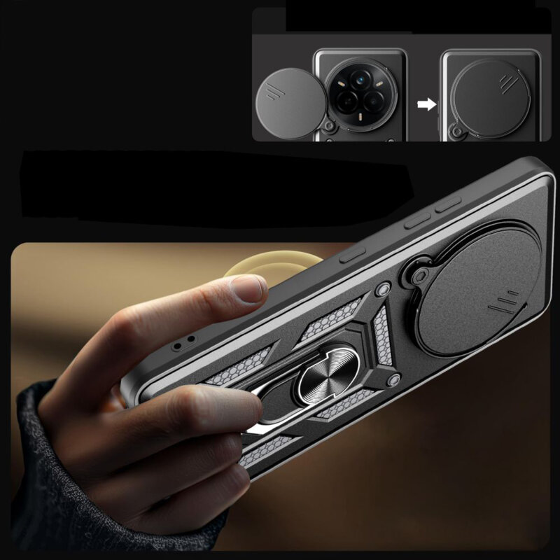 Husa Realme 14 Pro+ protectie camera Techsuit CamShield Series, negru