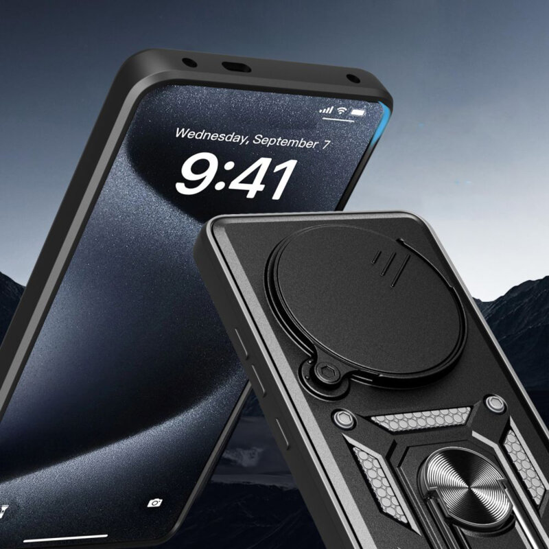 Husa Realme 14 Pro protectie camera Techsuit CamShield Series, negru