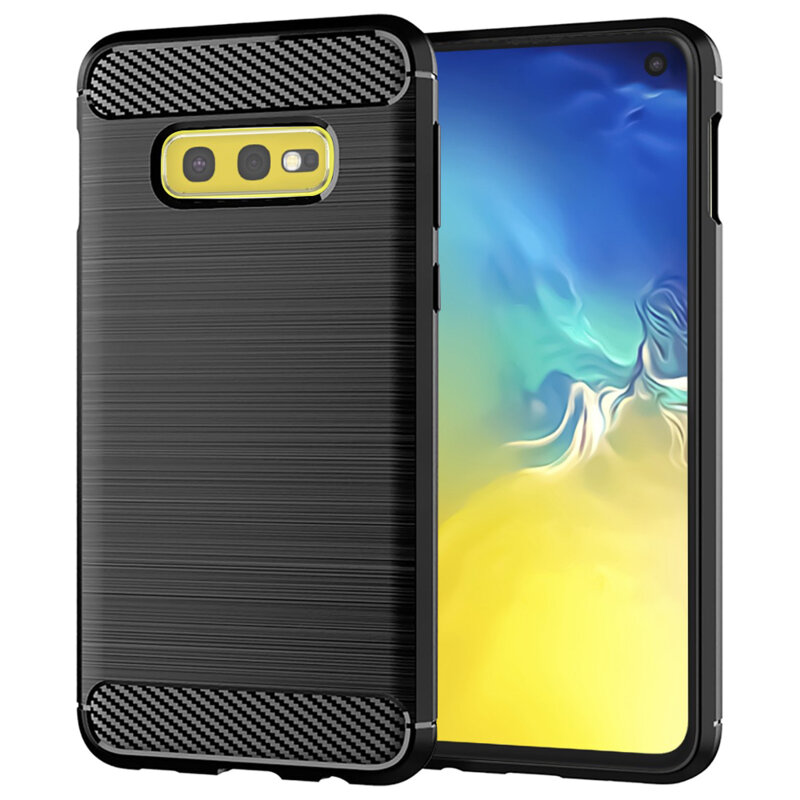 Husa Samsung Galaxy S10e Techsuit Carbon Silicone, negru