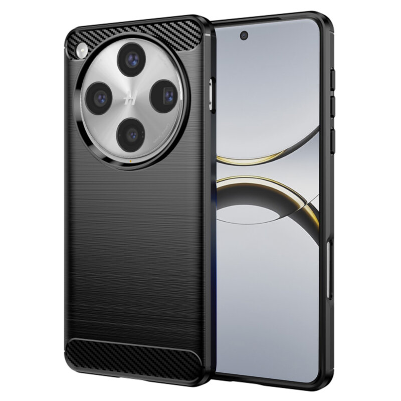 Husa Oppo Find X8 Pro Techsuit Carbon Silicone, negru