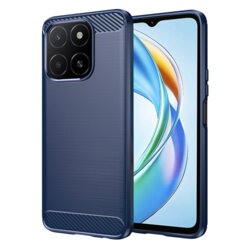 Husa Honor X5b Techsuit Carbon Silicone, albastru