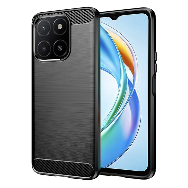 Husa Honor X5b Techsuit Carbon Silicone, negru