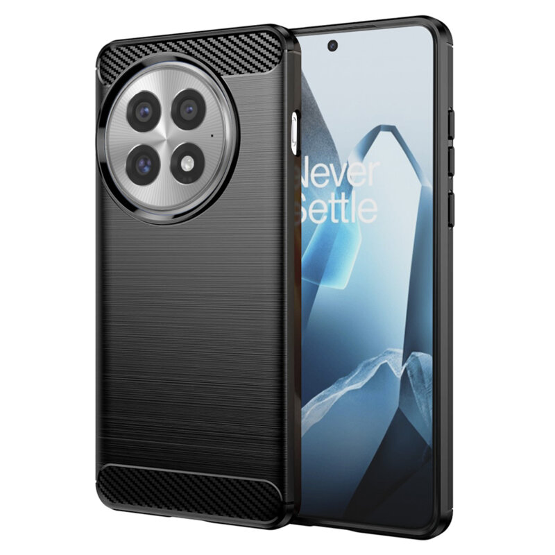 Husa OnePlus 13 Techsuit Carbon Silicone, negru
