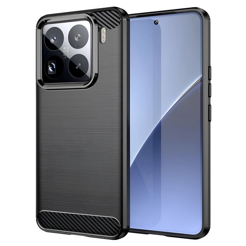 Husa Xiaomi 15 Pro Techsuit Carbon Silicone, negru