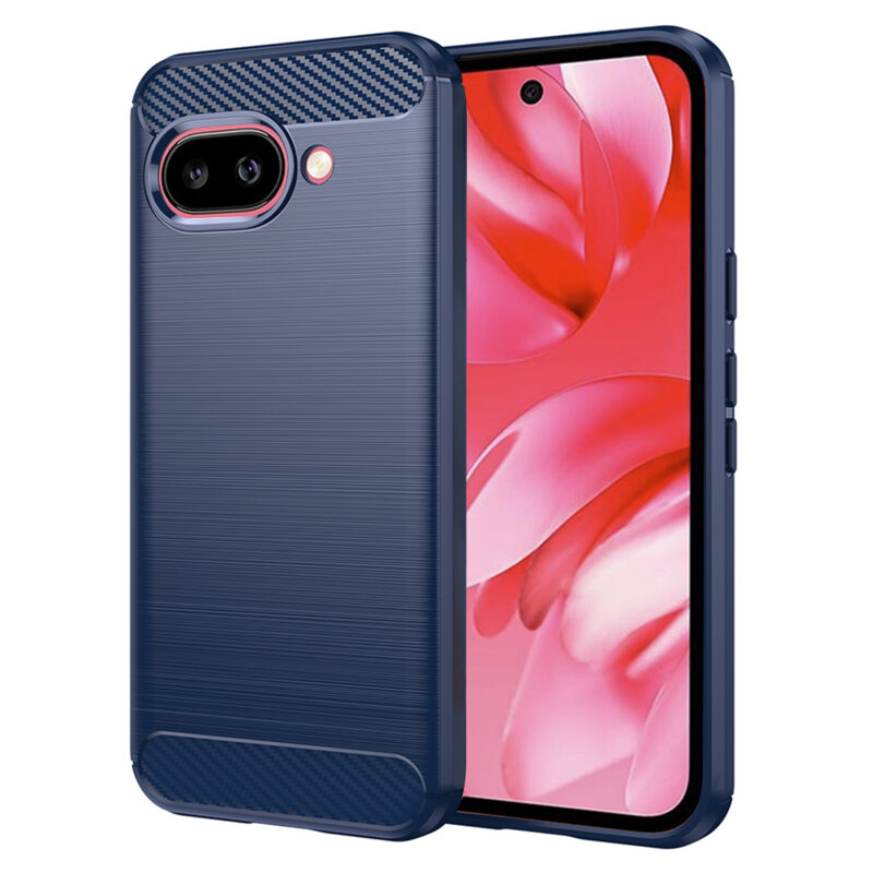 Husa Google Pixel 9a Techsuit Carbon Silicone, albastru