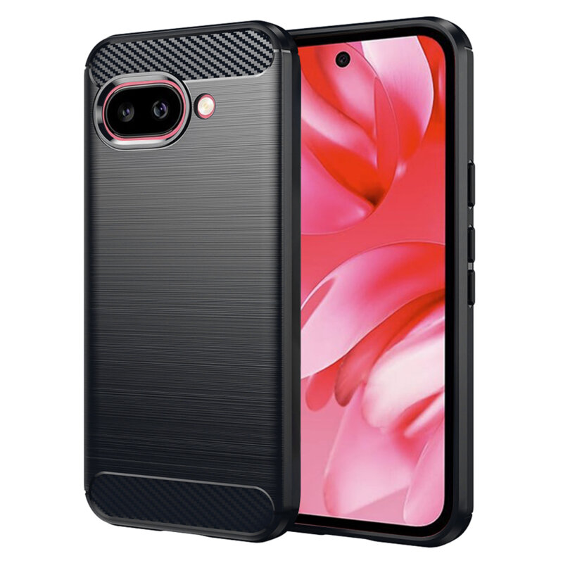 Husa Google Pixel 9a Techsuit Carbon Silicone, negru