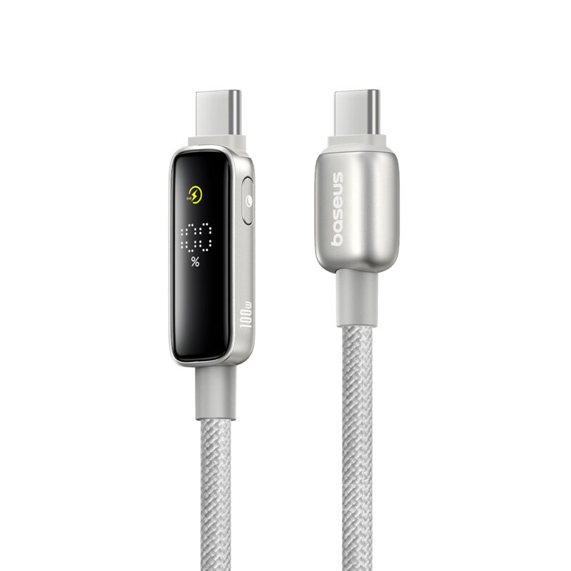 Cablu de date tip C 100W cu Sleep Mode Baseus Vipow, 2m, gri