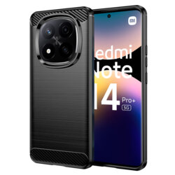 Husa Xiaomi Redmi Note 14 Pro+ 5G Techsuit Carbon Silicone, negru