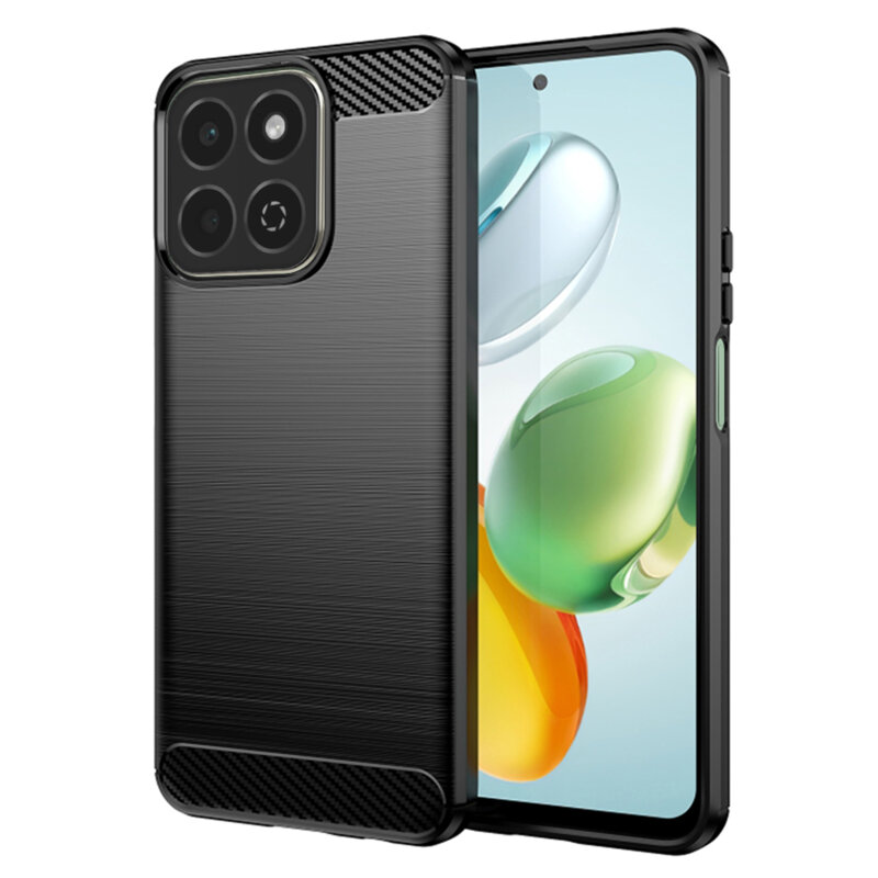 Husa Honor 200 Smart Techsuit Carbon Silicone, negru