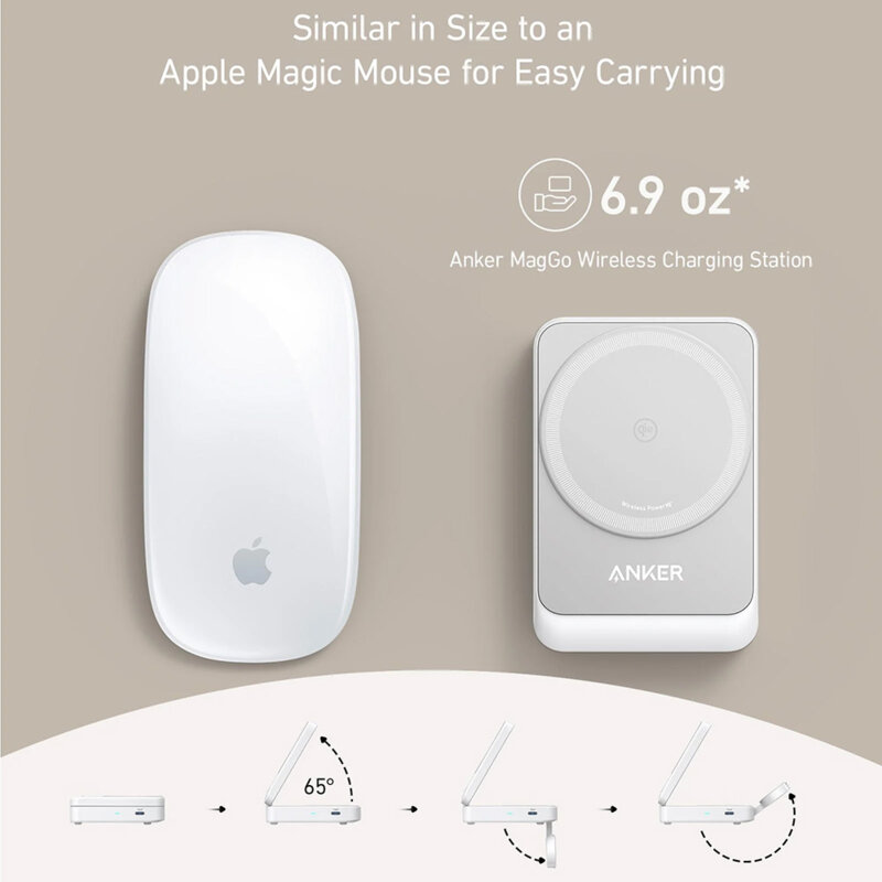 Incarcator wireless pentru Apple 3in1 Anker, 15W, B2557321, alb