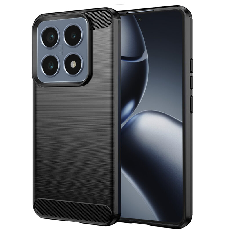 Husa Xiaomi 14T Pro Techsuit Carbon Silicone, negru